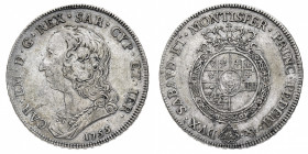 Carlo Emanuele III (1730-1773)
Scudo da 6 Lire 1755 - Zecca: Torino - Diritto: effigie del Re a sinistra - Rovescio: stemma completo di Casa Savoia c...