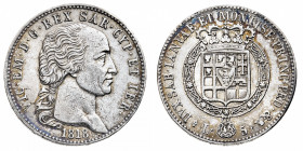 Vittorio Emanuele I (1802-1821)
5 Lire 1818 - Zecca: Torino - Diritto: effigie del Re a destra - Rovescio: stemma completo di Casa Savoia coronato e ...