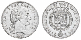 Vittorio Emanuele I (1802-1821)
5 Lire 1820 NGC AU 58 - Zecca: Torino - Diritto: effigie del Re a destra - Rovescio: stemma completo di Casa Savoia c...
