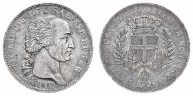 Vittorio Emanuele I (1802-1821)
5 Lire 1821 NGC AU 55 - Zecca: Torino - Diritto: effigie del Re a destra - Rovescio: stemma di Casa Savoia coronato e...