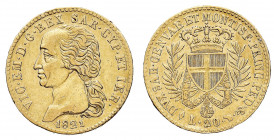 Vittorio Emanuele I (1802-1821)
20 Lire 1821 NGC AU 55 - Zecca: Torino - Diritto: effigie del Re a destra - Rovescio: stemma di Casa Savoia coronato ...