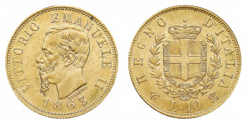 Vittorio Emanuele II (1861-1878)
Insieme comprendente gli esemplari da 10 e 20 Lire 1863 - Zecca: Torino - Diritto: effigie del Re a sinistra - Roves...