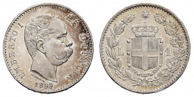 Umberto I (1878-1900)
1 Lira 1899 NGC MS 64 - Zecca: Roma - Diritto: effigie del Re a destra - Rovescio: stemma di Casa Savoia coronato e circondato ...
