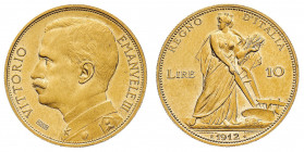 Vittorio Emanuele III (1900-1946)
10 Lire Aratrice 1912 NGC MS 65 - Zecca: Roma - Diritto: effigie del Re a sinistra - Rovescio: allegoria dell'Itali...