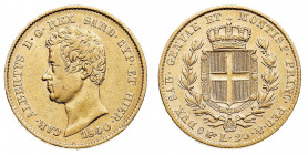 Carlo Alberto (1831-1849)
20 Lire 1840 - Zecca: Torino - Diritto: effigie del Re a sinistra - Rovescio: stemma di Casa Savoia coronato e circondato d...