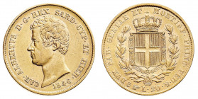 Carlo Alberto (1831-1849)
20 Lire 1846 - Zecca: Torino - Diritto: effigie del Re a sinistra - Rovescio: stemma di Casa Savoia coronato e circondato d...