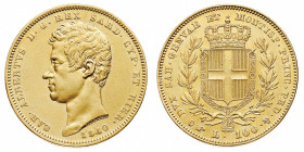 Carlo Alberto (1831-1849)
100 Lire 1840 - Zecca: Torino - Diritto: effigie del Re a sinistra - Rovescio: stemma di Casa Savoia coronato e circondato ...