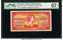 Bermuda Bermuda Government 10 Shillings 1.5.1957 Pick 19b PMG Superb Gem Unc 67 EPQ. 

HID09801242017

© 2020 Heritage Auctions | All Rights Reserved