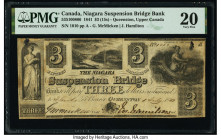 Canada Queenston, UC- Niagara Suspension Bridge Bank $3 (15s) 1.7.1841 Ch.# 535-10-08-06 PMG Very Fine 20. 

HID09801242017

© 2020 Heritage Auctions ...