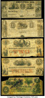 Canada Agricultural Bank, Farmer's Joint Stock Bank and Mechanics Bank Group of 5 Examples Good-Very Good. Counterfeit overprint on the Mechanics Bank...