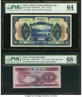 China People's Bank of China; Italian Banking Corp. 5 Jiao; 10 Yuan 1953; 1921 Pick 865a; S255r Issued/Remainder PMG Superb Gem Unc 68 EPQ; Choice Unc...
