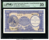 Congo Democratic Republic Conseil Monetaire de la Republique du Congo 1000 Francs 15.2.1962 Pick 2a PMG Choice Very Fine 35. 

HID09801242017

© 2020 ...