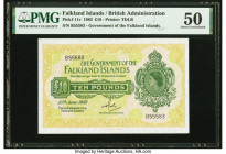 Falkland Islands Government of the Falkland Islands 10 Pounds 15.6.1982 Pick 11c PMG About Uncirculated 50. 

HID09801242017

© 2020 Heritage Auctions...