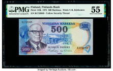 Finland Finlands Bank 500 Markkaa 1975 Pick 110b PMG About Uncirculated 55. 

HID09801242017

© 2020 Heritage Auctions | All Rights Reserved