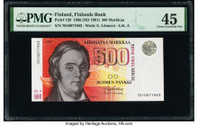 Finland Finlands Bank 500 Markkaa 1986 (ND 1991) Pick 120 PMG Choice Extremely Fine 45. 

HID09801242017

© 2020 Heritage Auctions | All Rights Reserv...