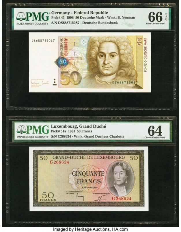 Germany Federal Republic Deutsche Bundesbank 50 Deutsche Mark 1996 Pick 45 PMG G...