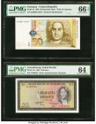 Germany Federal Republic Deutsche Bundesbank 50 Deutsche Mark 1996 Pick 45 PMG Gem Uncirculated 66 EPQ; Luxembourg Grand Duche de Luxembourg 50 Francs...