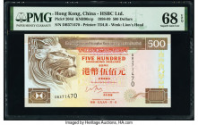 Hong Kong Hongkong & Shanghai Banking Corp. Ltd. 500 Dollars 1998-99 Pick 204d KNB90 PMG Superb Gem Unc 68 EPQ. 

HID09801242017

© 2020 Heritage Auct...