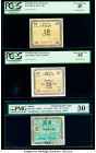 Italy Allied Military Currency 10 Lire 1943; 1943A Pick M13b*; M19a* Two Replacements PCGS Extremely Fine 45; Choice About New 55; Japan Allied Milita...