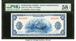 Netherlands Antilles Nederlandse Antillen, Muntbiljet 2 1/2 Gulden 1964 Pick A1b PMG Choice About Unc 58 EPQ. 

HID09801242017

© 2020 Heritage Auctio...