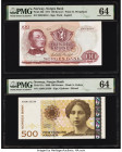 Norway Norges Bank 100; 500 Kroner 1977; 2008 Pick 38h; 51e Two Examples PMG Choice Uncirculated 64 (2). 

HID09801242017

© 2020 Heritage Auctions | ...