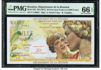 Reunion Departement de la Reunion 20 Nouveaux Francs on 1000 Francs ND (1971) Pick 55b PMG Gem Uncirculated 66 EPQ. 

HID09801242017

© 2020 Heritage ...