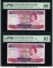 Solomon Islands Monetary Authority 10 Dollars ND (1977); ND (1984) Pick 7a; 11 PMG Gem Uncirculated 66 EPQ; Superb Gem Unc 67 EPQ. 

HID09801242017

©...