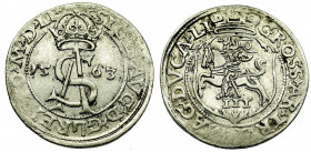 Sigismund II Augustus, 3 groschen 1563, Vilnius - NGC MS61