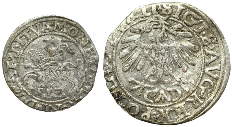 Sigismund II August, Half-groat 1557, Vilnius - LI/LITVA W pełni czytelny egzemp...