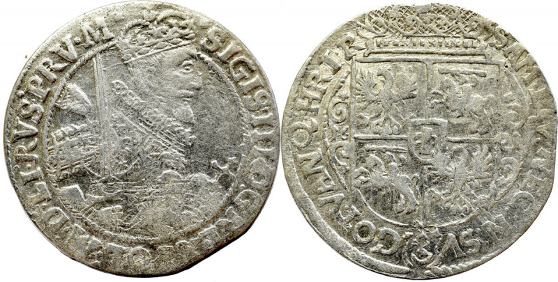 Sigismund III, 18 groschen 1621 PRV M, Bromberg Ładny, czytelny egzemplarz. Odmi...