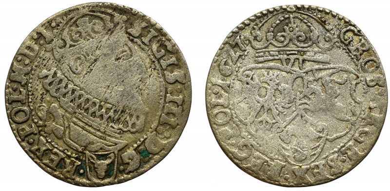 Sigismund III, 6 groschen 1627, Bromberg Obiegowy, w pełni czytelny egzemplarz. ...