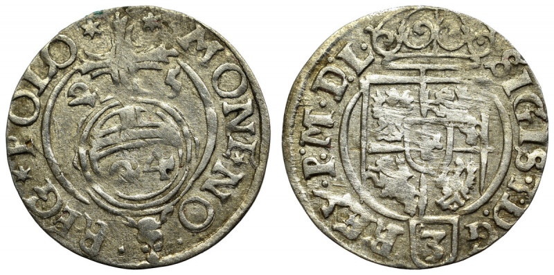 Sigismund III, 1,5 groschen 1625, Bromberg Ładny egzemplarz z bardzo dobrze wido...