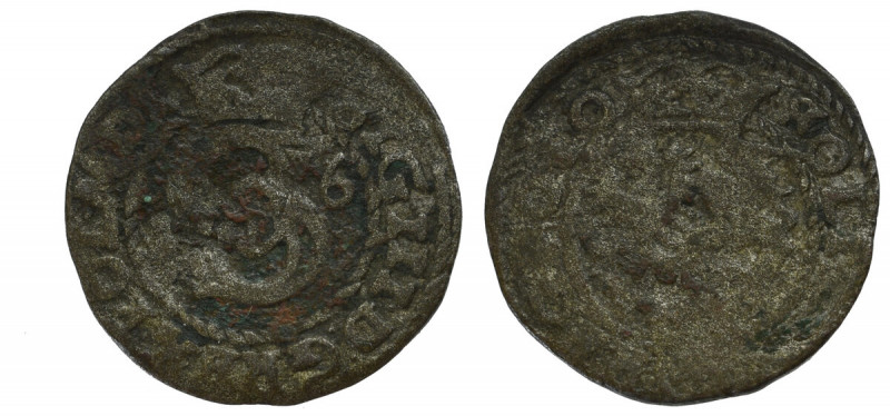 Sigismund III, Schilling 1600, Fraustadt or Posen Obiegowy, częściowo niedobity ...