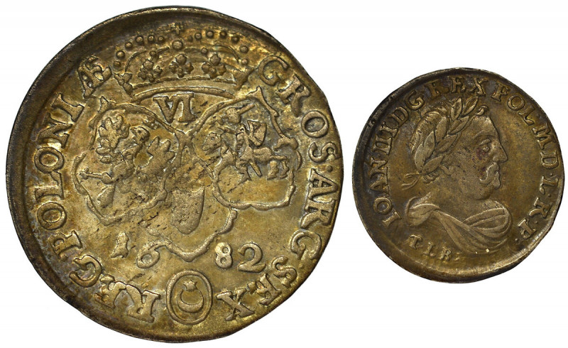 John III Sobieski, 6 groschen 1682, Bromberg Obiegowy, w pełni czytelny egzempla...