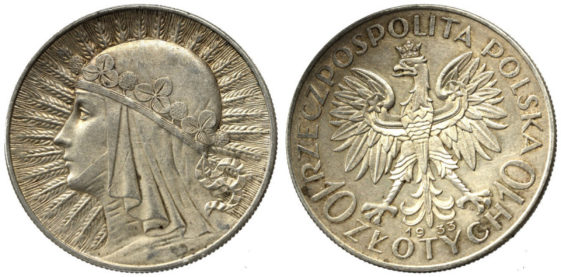 II Republic of Poland, 10 zloty 1933 Polonia Ładny egzemplarz z resztkami blasku...