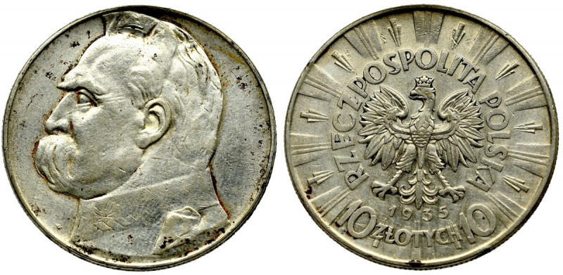 II Republic of Poland, 10 zloty 1935 Pilsudski Ładny obiegowy egzemplarz z dobrz...