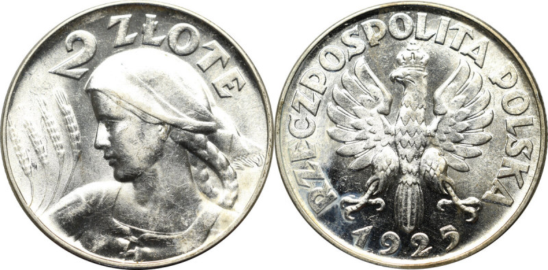 II Republic of Poland, 2 zloty 1925 Rzadka pozycja w tym stanie zachowania. Prze...