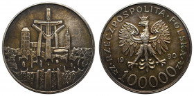 III RP, 100.000 złotych 1990 Solidarność