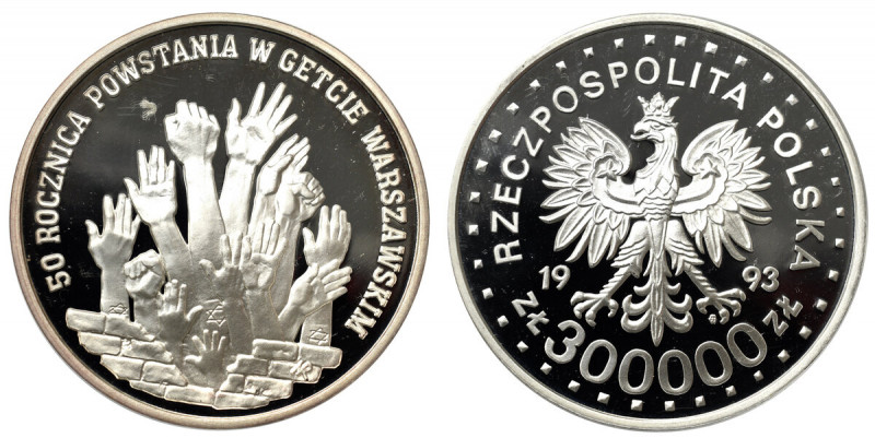 III Republic of Poland, 300.000 zloty 1993 Egzemplarz bez zastrzeżeń. Reference:...