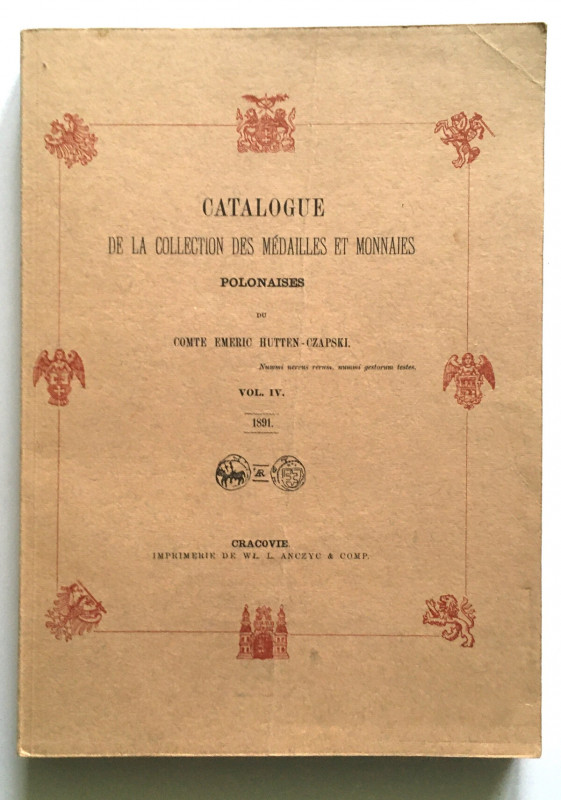 Hutten - Czapski Emeric, Catalogue de la collection des medailles et monnaies Po...