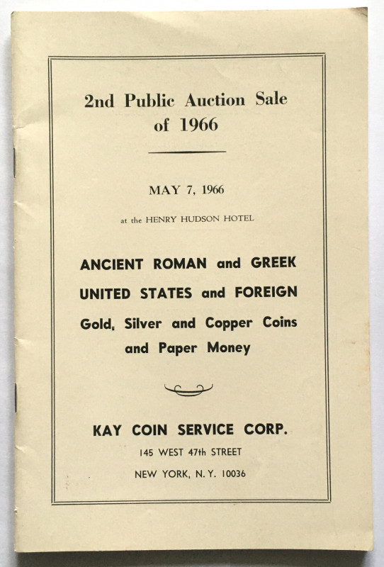 Katalog aukcyjny, ANCIENT ROMAN and GREEK UNITED STATES and FOREIGN 1966 r - rza...