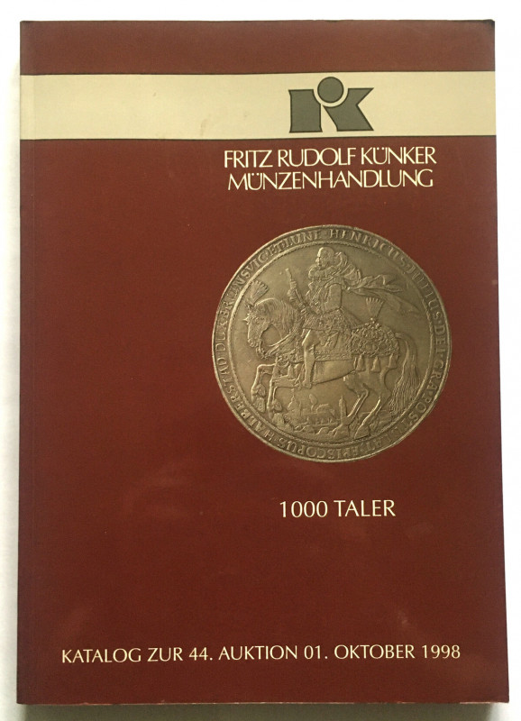 Katalog aukcyjny, Künker 44/1998 r - bardzo rzadkie i ciekawe, monety polskie i ...