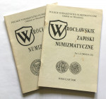 Wrocławskie Zapiski Numizmatyczne - PTN Wrocław 2 szt.