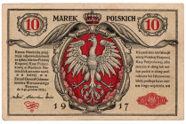 Generalne Gubernatorstwo, 10 marek polskich 1916 Biletów - Generał