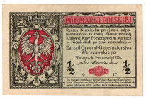 Generalne Gubernatorstwo, 1/2 marki polskiej 1916 Generał