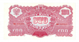 PRL, 100 złotych 1944 , seria MO - '...obowiązkowe...'