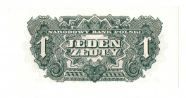 PRL, 1 złoty 1944 , seria I - '...obowiązkowym...' AA