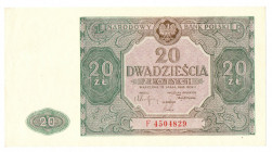 PRL, 20 złotych 1946 F