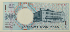 Zestaw banknotów obiegowych Miasta Polskie 1.03.1990
