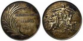 Polska, Medal nagrodowy Powszechnej Wystawy Krajowej we Lwowie, 1894 - srebro